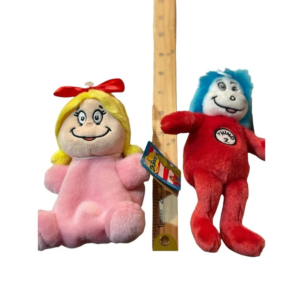 Aurora Dr. Seuss Seussville Cindy Lou Who Bean Bag & Thing 2 Plush Toy Doll 6